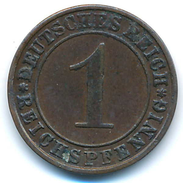 Веймарская республика, 1 рейхспфенниг (1934 г.)