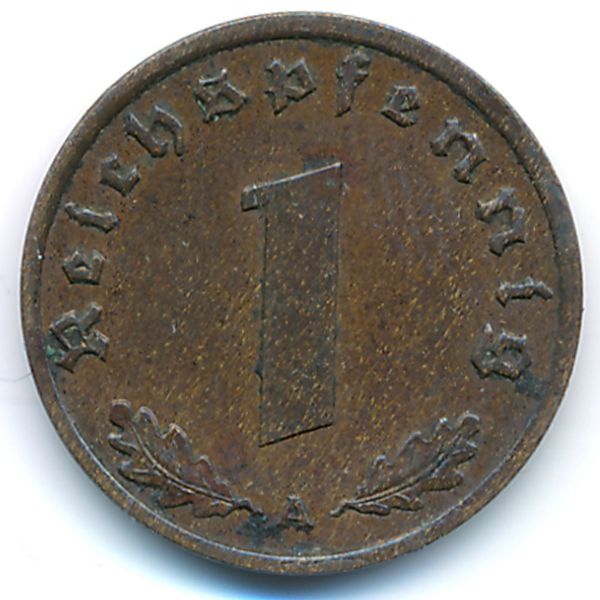 Третий Рейх, 1 рейхспфенниг (1939 г.)