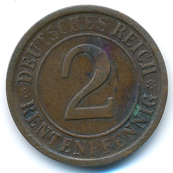 Веймарская республика, 2 рентенпфеннига (1924 г.)