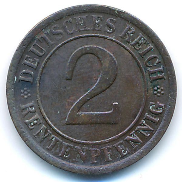 Веймарская республика, 2 рентенпфеннига (1924 г.)