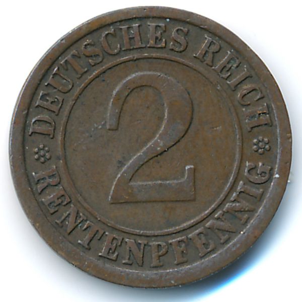 Веймарская республика, 2 рентенпфеннига (1924 г.)