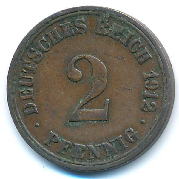 Германия, 2 пфеннига (1912 г.)