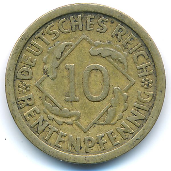 Веймарская республика, 10 рентенпфеннигов (1924 г.)