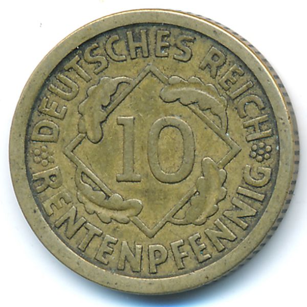 Веймарская республика, 10 рентенпфеннигов (1924 г.)