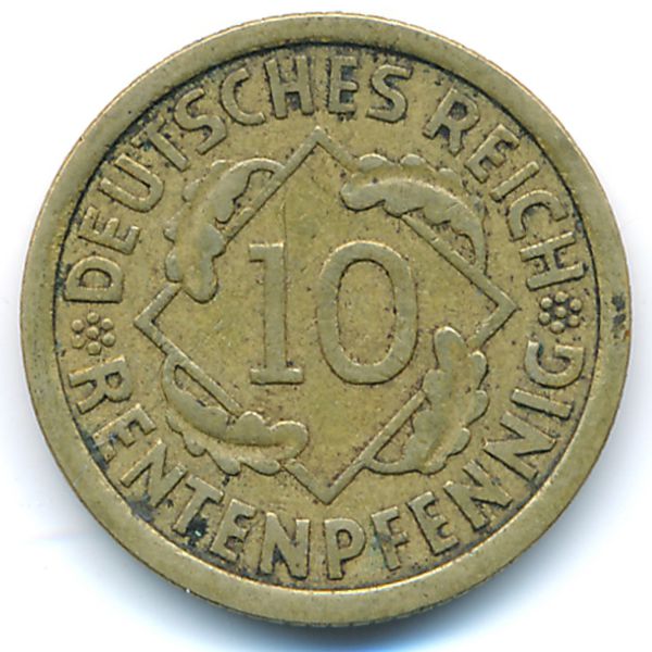 Веймарская республика, 10 рентенпфеннигов (1924 г.)