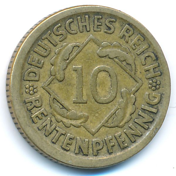 Веймарская республика, 10 рентенпфеннигов (1924 г.)