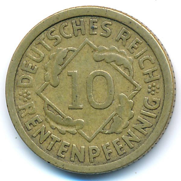 Веймарская республика, 10 рентенпфеннигов (1924 г.)
