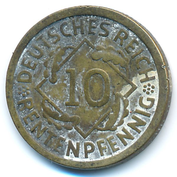 Веймарская республика, 10 рентенпфеннигов (1924 г.)