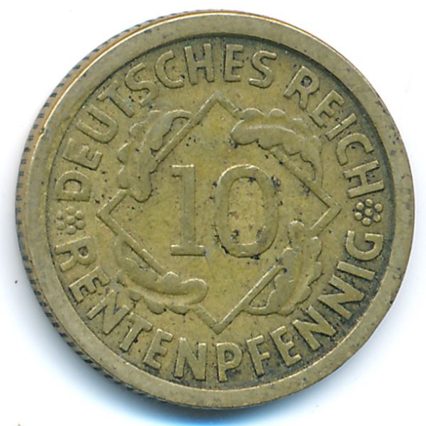 Веймарская республика, 10 рентенпфеннигов (1924 г.)