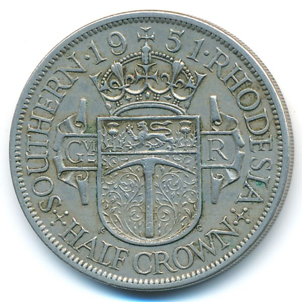 Южная Родезия, 1/2 кроны (1951 г.)