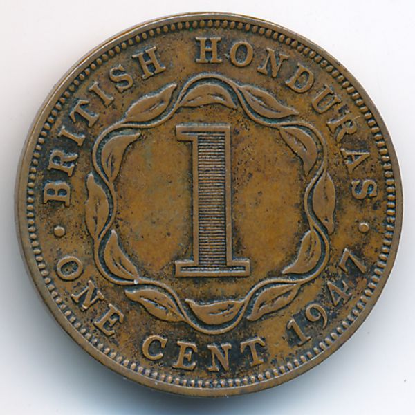Британский Гондурас, 1 цент (1947 г.)