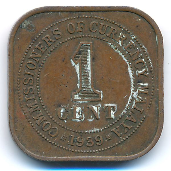 Малайя, 1 цент (1939 г.)