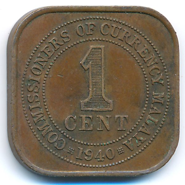Малайя, 1 цент (1940 г.)