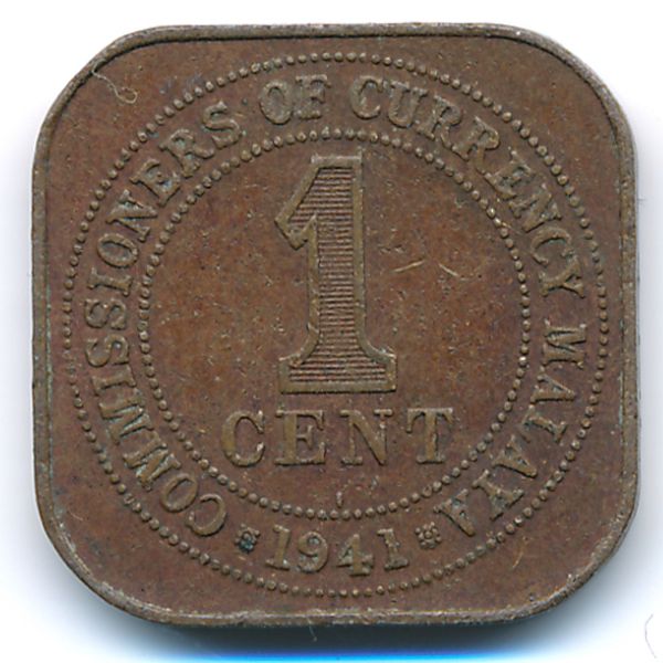 Малайя, 1 цент (1941 г.)