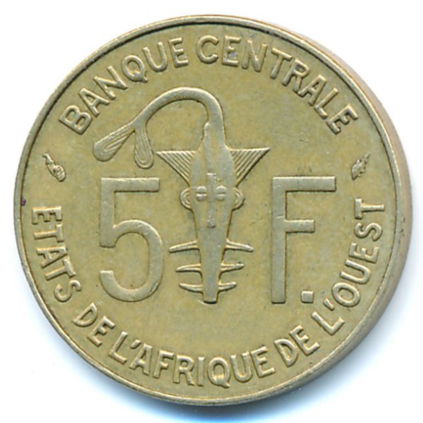 Западная Африка, 5 франков (1980 г.)