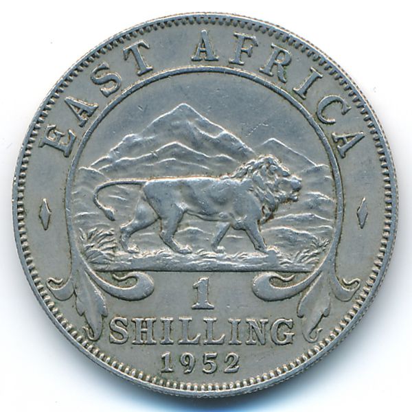 Восточная Африка, 1 шиллинг (1952 г.)