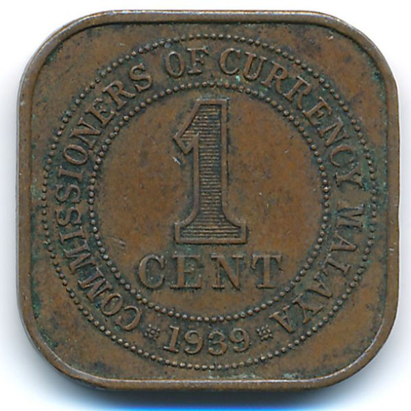 Малайя, 1 цент (1939 г.)