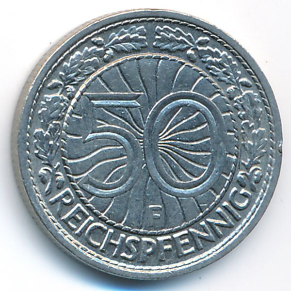 Веймарская республика, 50 рейхспфеннигов (1929 г.)