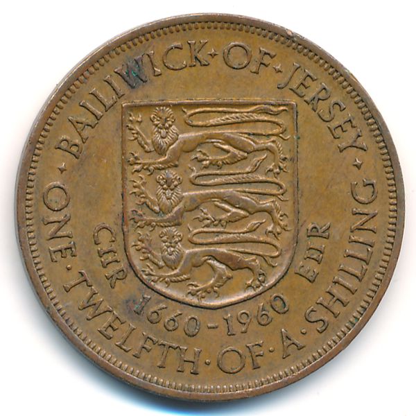Джерси, 1/12 шиллинга (1960 г.)