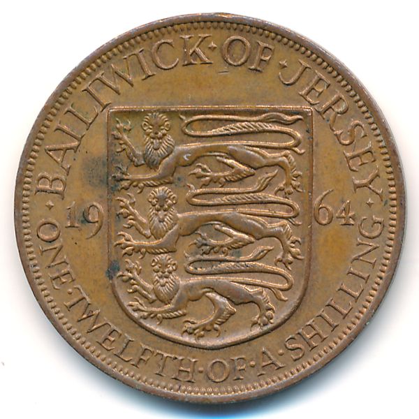 Джерси, 1/12 шиллинга (1964 г.)