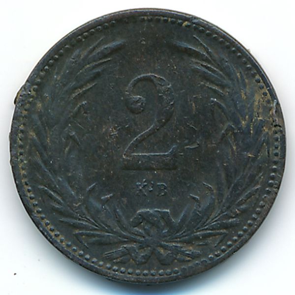 Венгрия, 2 филлера (1895 г.)