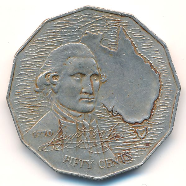 Австралия, 50 центов (1970 г.)