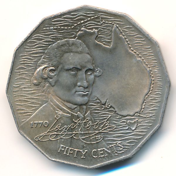 Австралия, 50 центов (1970 г.)