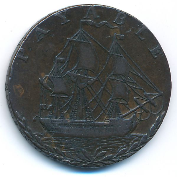 Хэмпшир, 1/2 пенни (1794 г.)