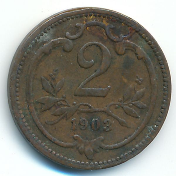 Австрия, 2 геллера (1903 г.)