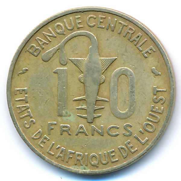 Западная Африка, 10 франков (1967 г.)