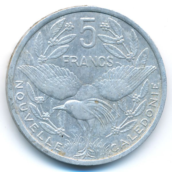 Новая Каледония, 5 франков (1990 г.)