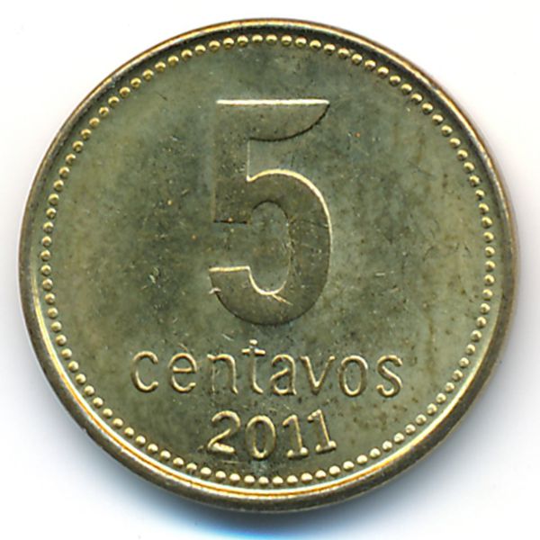Аргентина, 5 сентаво (2011 г.)
