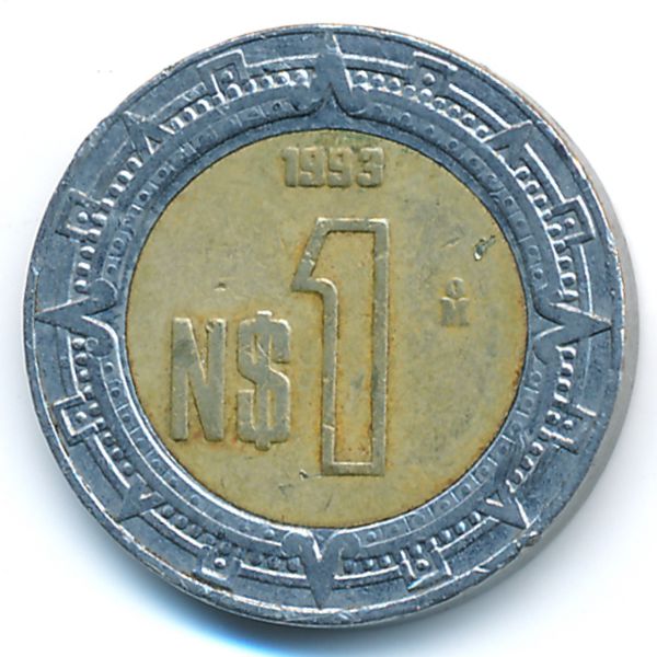 Мексика, 1 новый песо (1993 г.)