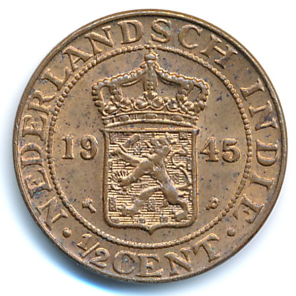 Нидерландская Индия, 1/2 цента (1945 г.)