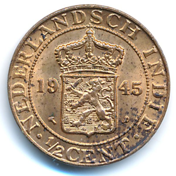 Нидерландская Индия, 1/2 цента (1945 г.)