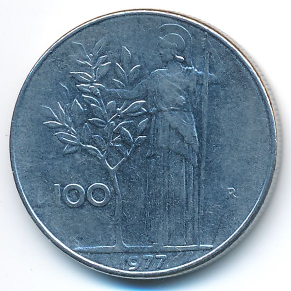Италия, 100 лир (1977 г.)