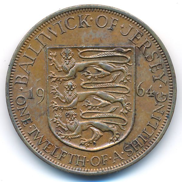 Джерси, 1/12 шиллинга (1964 г.)