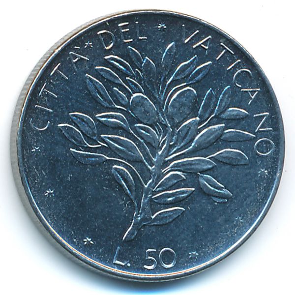 Ватикан, 50 лир (1973 г.)