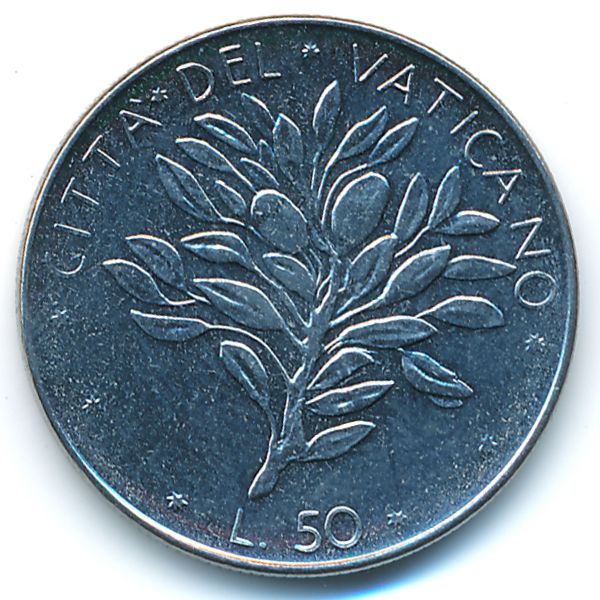 Ватикан, 50 лир (1973 г.)