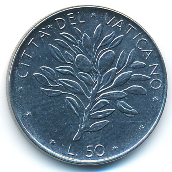 Ватикан, 50 лир (1973 г.)