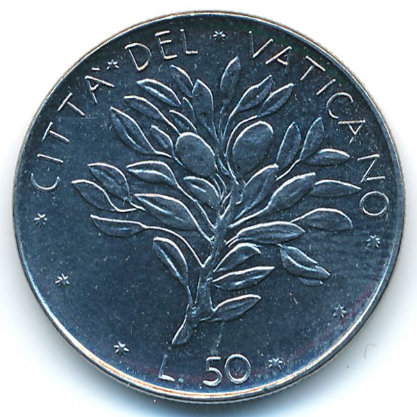 Ватикан, 50 лир (1973 г.)