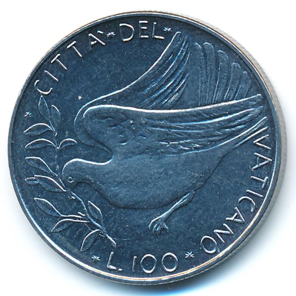Ватикан, 100 лир (1974 г.)