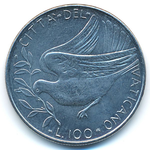 Ватикан, 100 лир (1976 г.)
