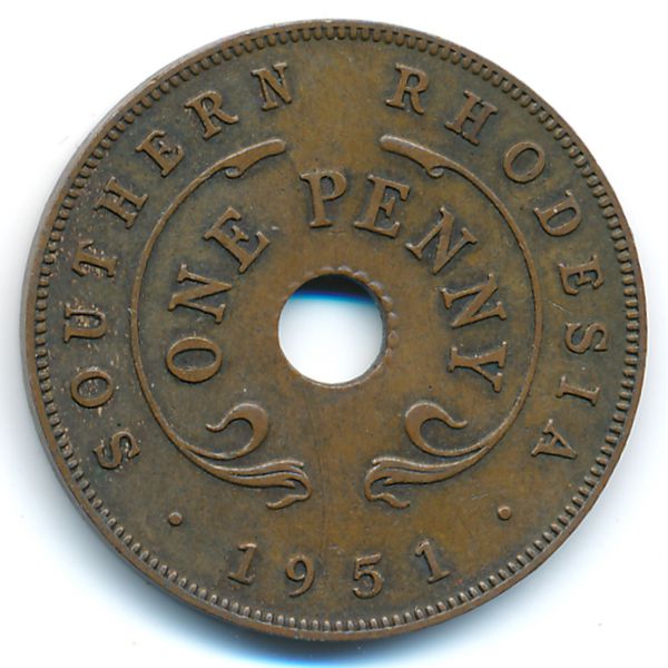 Южная Родезия, 1 пенни (1951 г.)