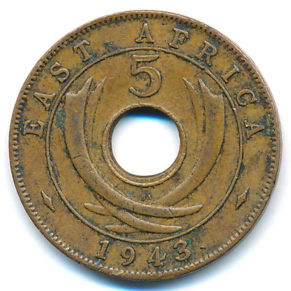 Восточная Африка, 5 центов (1943 г.)