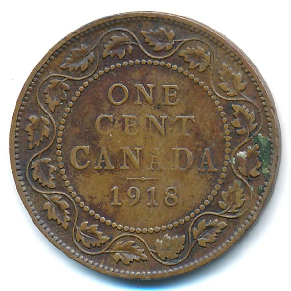 Канада, 1 цент (1918 г.)