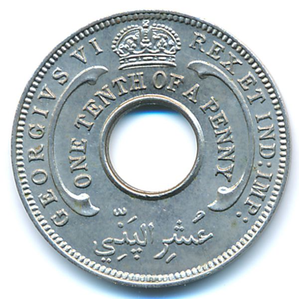 Британская Западная Африка, 1/10 пенни (1938 г.)