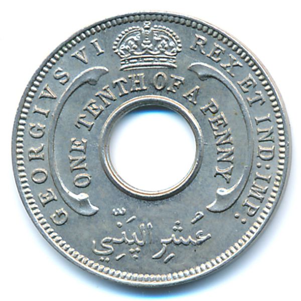 Британская Западная Африка, 1/10 пенни (1938 г.)