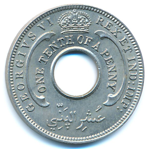 Британская Западная Африка, 1/10 пенни (1938 г.)