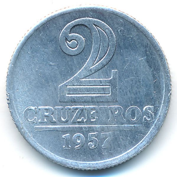 Бразилия, 2 крузейро (1957 г.)